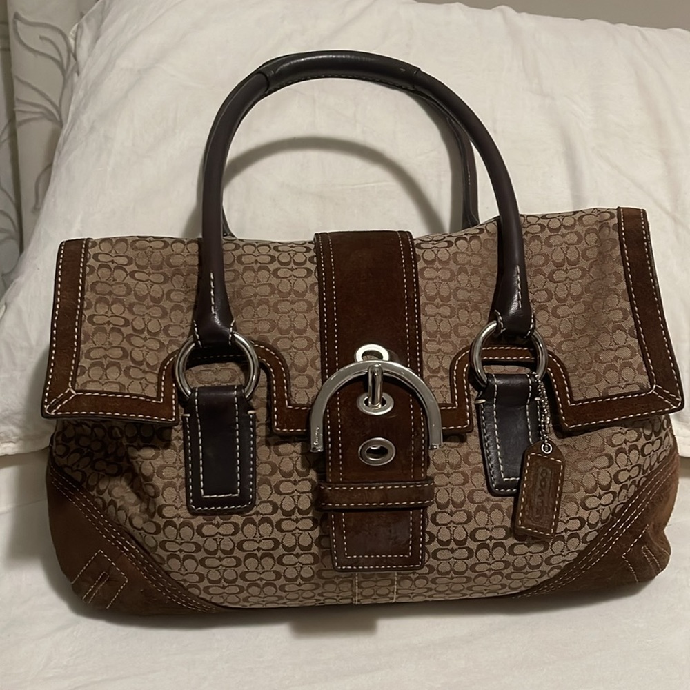 Coach Brown and Tan SoHo Shoulder Bag - Picture 2 of 11